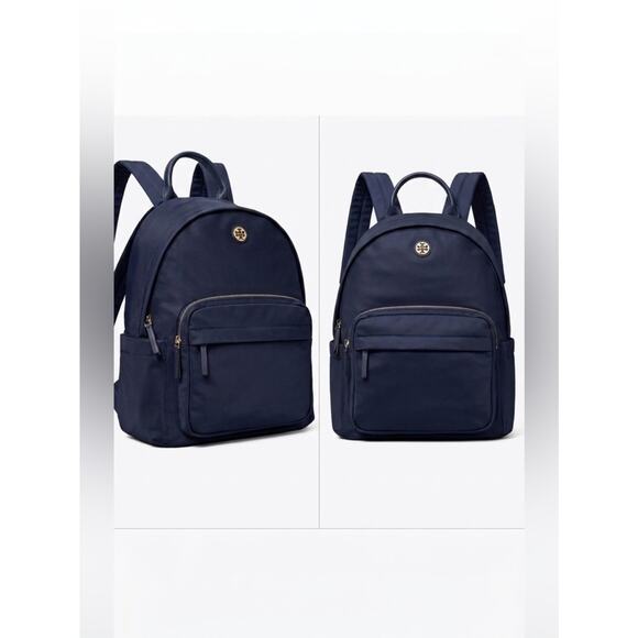 Tory Burch Other - Tory Burch Navy Nylon Zip-Front Backpack new